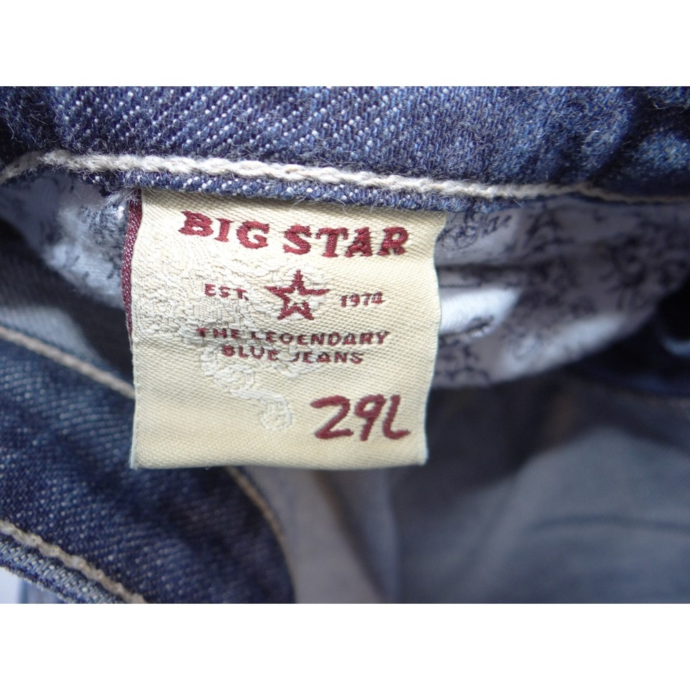 Big Star Y2K Sweet Ultra-Low Rise Bootcut Jeans Womens 29L Embellished Pocket - Picture 2 of 7